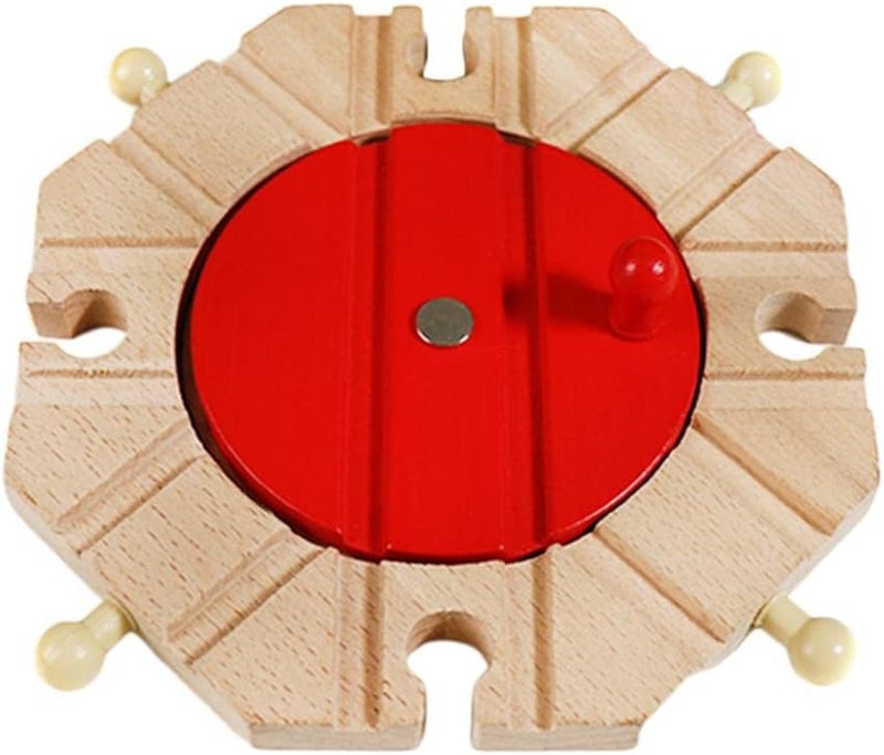 كلاراكو قرص دوار للسكك الحديدية | ملحق مسار قطار خشبي | بناء جسر للسكك الحديدية | لعبة تعليمية للأطفال الصغار - Image 3