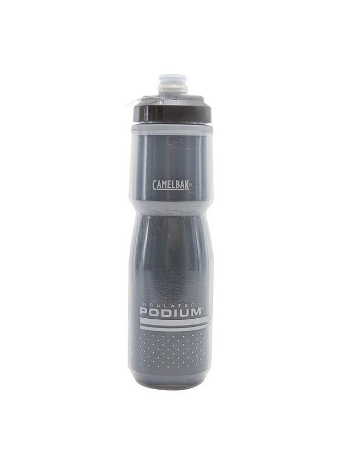 CAMELBAK Podium Chill Insulated Bike Water Bottle - Easy Squeeze Bottle - Fits Most Bike Cages - 24Oz, Black  - Image 1