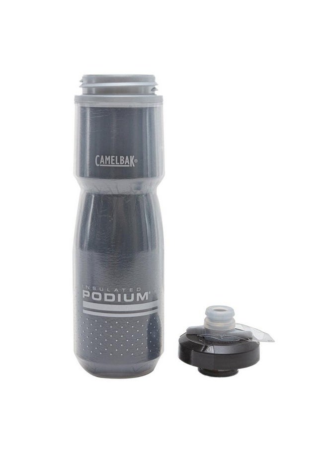 CAMELBAK Podium Chill Insulated Bike Water Bottle - Easy Squeeze Bottle - Fits Most Bike Cages - 24Oz, Black  - Image 2