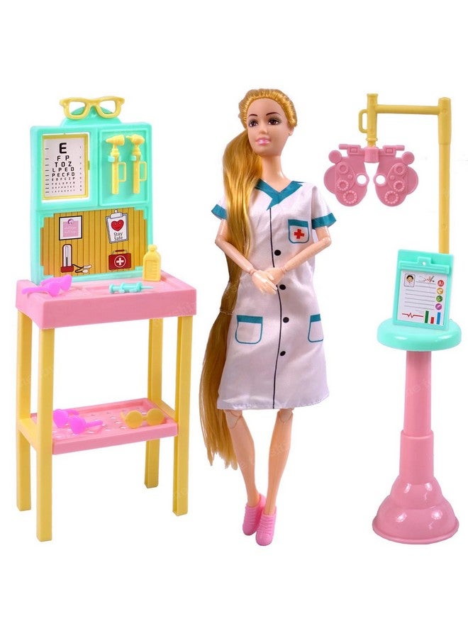 Toyshine Doctor Alia Doll with Medical equipments, Furniture & Accessories Toys for Kids Role Play Set for Age 3+… - Image 1