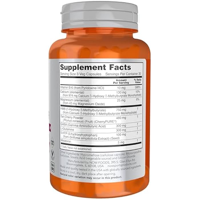 now Sports Nutrition, R&R Rest and Repair, Recovery*, Promotes Restful Sleep*, Preserves Lean Mass, Reduces Post-Workout Soreness*, Vegan, NGMO, 90 Veg Capsules - Image 2