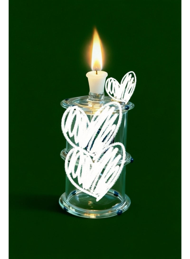 Premium Heat Resistant Glass Oil Lamp Bottle Medical Grade High Borosilicate Material for Long lasting Use (Random color)