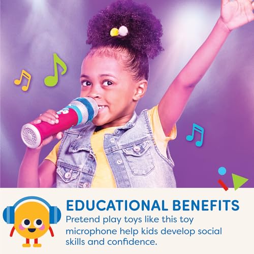Battat – Toy Karaoke Mic – Light – Up & Voicechanging Microphone – Record & Playback – Sing – Along With Bluetooth – 3+ Years– Musical Light Show Microphone - Image 2