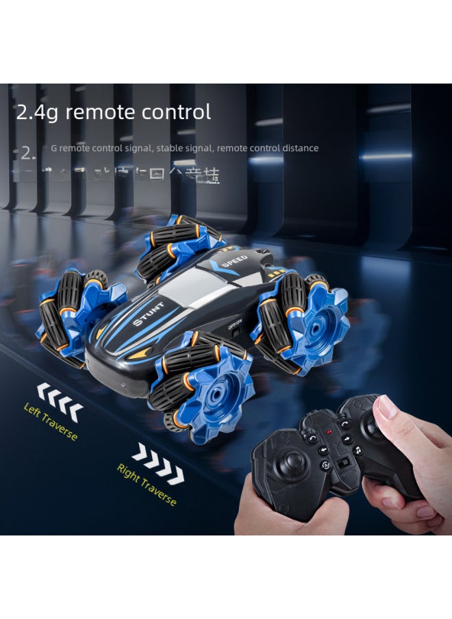 Children's Double-sided Stunt Drift Remote Control Car Four-wheel Drive Off-road Vehicle Boys Car Toy Street Stall Wholesale-Color:Red-double-sided Stunt Car  Dual Remote Control-Proportion:1 Set Of Rechargeable Lithium Batteries (can Play For 30 Minutes)  - Image 5