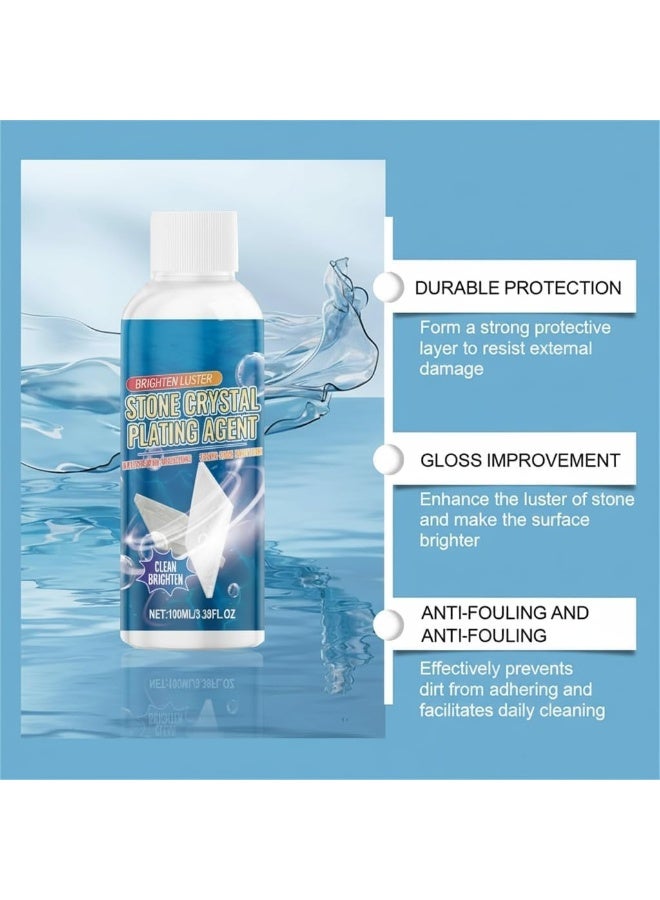 السمك اليهودي Powerful Stone Stain Remover for Marble  Granite, Professional Cleaner for Kitchen Oil Stains, Cooktops, Tiles, Bathroom Surfaces, Removes Stubborn Stains from Natural Stone - Image 4