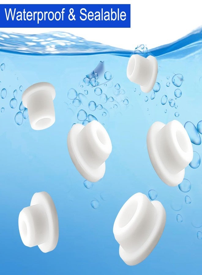 IOUALEY 24 PCS Bathtub Jet Covers, 6 Sizes Silicone Hole Plug, White Jet Tub Plug Cover Caps Fit for 9-10 mm 12mm 14mm 16mm 18mm 22-23mm Bathtub Hole, Flexible Reusable Waterproof Tube Plugs End Covers - Image 3
