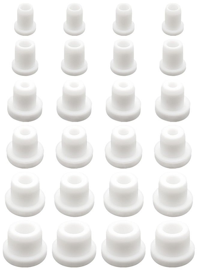IOUALEY 24 PCS Bathtub Jet Covers, 6 Sizes Silicone Hole Plug, White Jet Tub Plug Cover Caps Fit for 9-10 mm 12mm 14mm 16mm 18mm 22-23mm Bathtub Hole, Flexible Reusable Waterproof Tube Plugs End Covers - Image 1