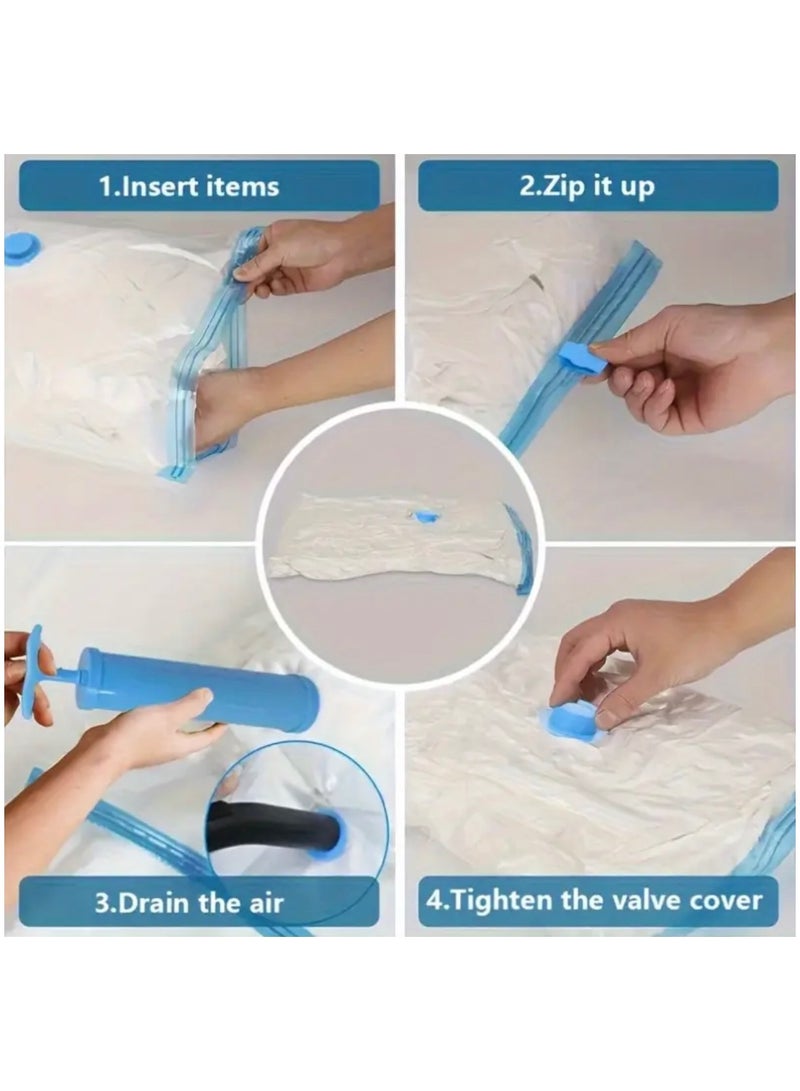 جست كواليتي 20قطعة من أكياس تخزين مفرغة من الهواء لتوفير المساحة تحتوي على 4 مقاسات 5 قطع بمقاس ( (100cmx80cm), 5 قطع بمقاس (80cmx60cm)، 5قطع بمقاس(70cmx50cm) 5قطع بمقاس (60cmx40cm). - Image 4