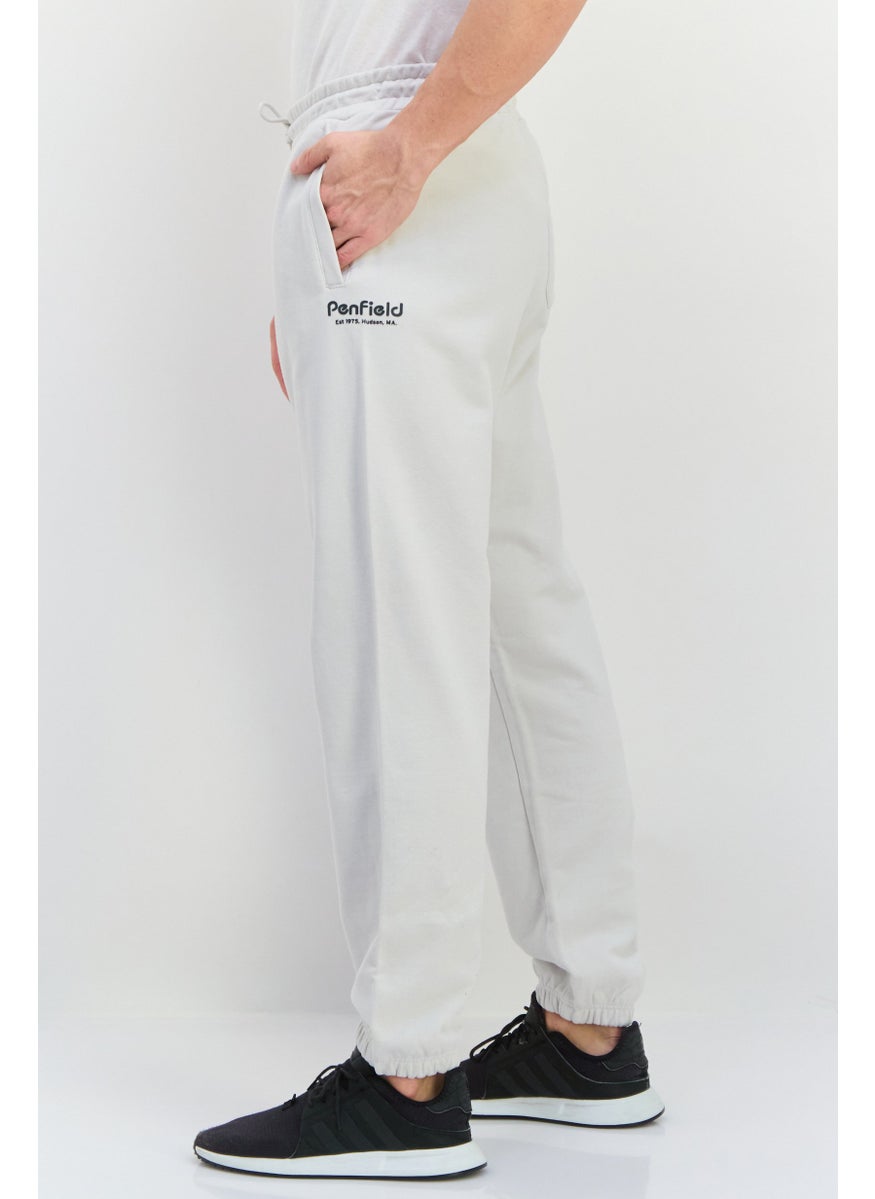 Penfield Men Regular Fit Brand Logo Sweatpants, Light Grey  - Image 2