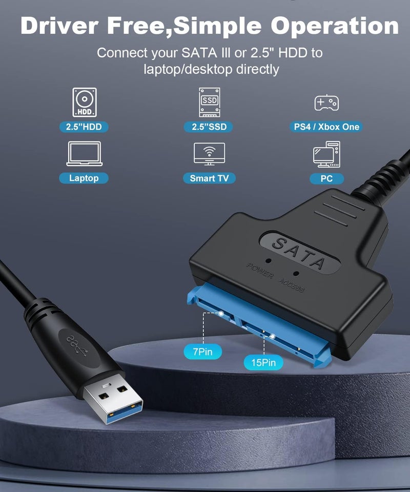 ETZIN M.2 NGFF or mSATA to SATA III Ada-pter, 2-in-1 M.2 to USB Adapter, NGFF or mSATA USB 3.0 Adap-TER Converter, Enclosure(USB SATA Adapter Included) EPL-1083HS - Image 4