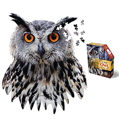 Madd Capp Puzzles - I AM Owl - 550 pieces - Animal Shaped Jigsaw Puzzle - Image 1