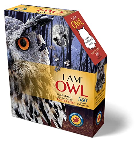 Madd Capp Puzzles - I AM Owl - 550 pieces - Animal Shaped Jigsaw Puzzle - Image 2