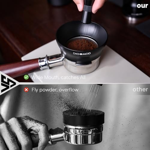 Dioomod 54mm Magnetic Dosing Funnel - Extra-Wide 81mm Top & 30mm Tall Espresso Coffee Dosing Ring for Mess-Free Tamping, Compatible with Breville 54mm Portafilter, Barista Tool Espresso Accessories - Image 4