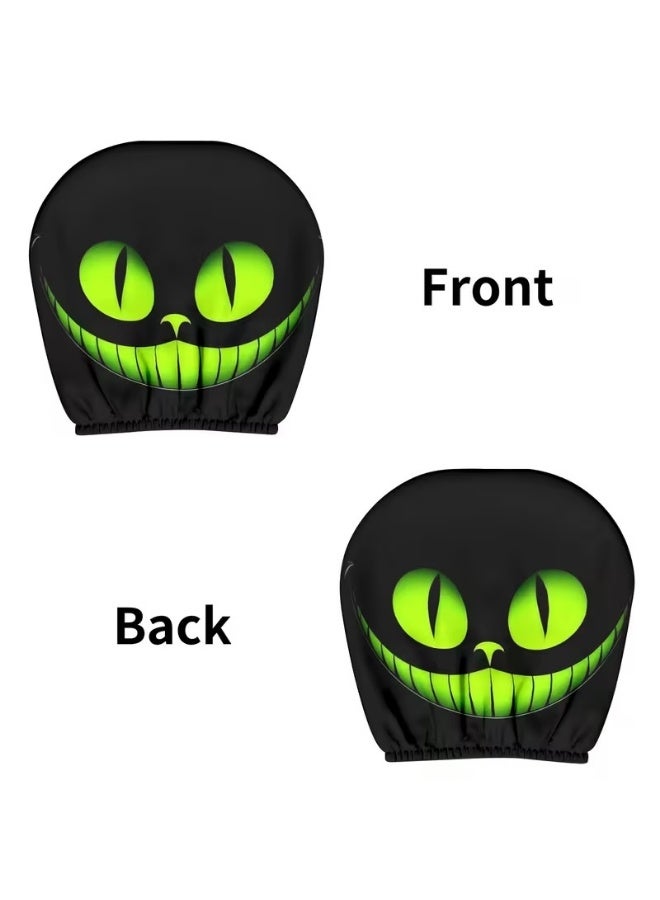 2PCS Funny Cartoon Car Headrest Covers, Cute Funny Cartoon Eyes Car Seat Head Rest Protector for Auto Front Seat Rest Decoration (A-1 Pair) - Image 1