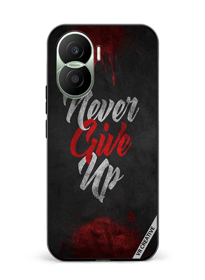 VR CREATIVE Protective Case Cover For Honor Play7T Pro Never Give Up Design Multicolour - Image 1