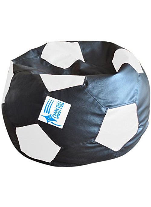 caddyFull caddyFull XXL Football Bean Bag Without Beans Black and White 