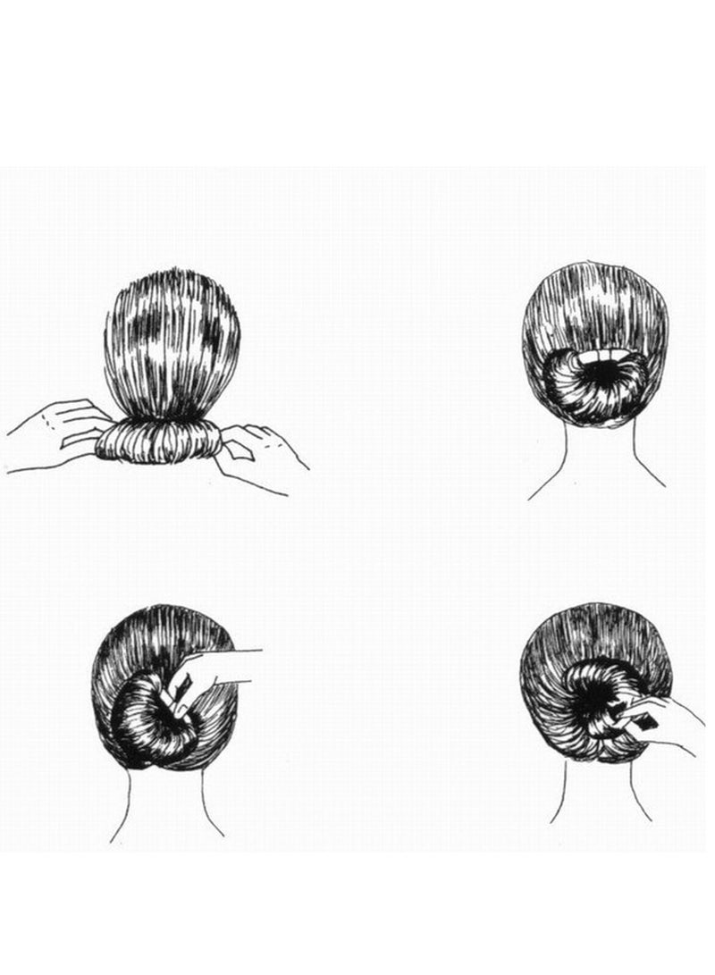 RATSAW 8 Pcs Hair Bun Maker  Bun Ponytails Tool Hair Accessories  Dish Headbands French Twist  Hair Curler Magic Hair Styling Bun Shaper - Image 4