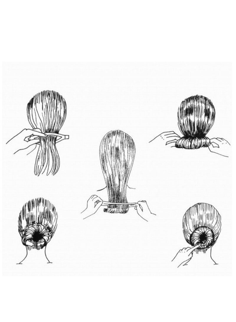 RATSAW 8 Pcs Hair Bun Maker  Bun Ponytails Tool Hair Accessories  Dish Headbands French Twist  Hair Curler Magic Hair Styling Bun Shaper - Image 3
