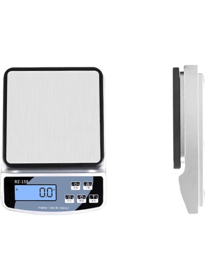 Baijie Electronic Kitchen Scale Stainless Steel Baking Scale Waterproof Food Scale 10Kg 1G Jewelry Gram Scale - Image 2