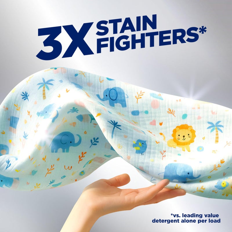 OxiClean Triple Action Free Versatile Stain Remover Powder, Use with Detergent, No Fragrance, No Dyes, No Phosphates, No Chlorine, Removes Stains, Brightens Colors and Whites, 4 lbs - Image 3