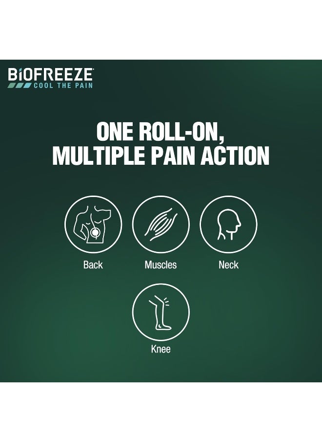 Biofreeze - Pain Relief Roll-On, Temporary Relief From Muscle & Joint Pain, Soothing Natural Menthol With Ilex, 89Ml - Image 1