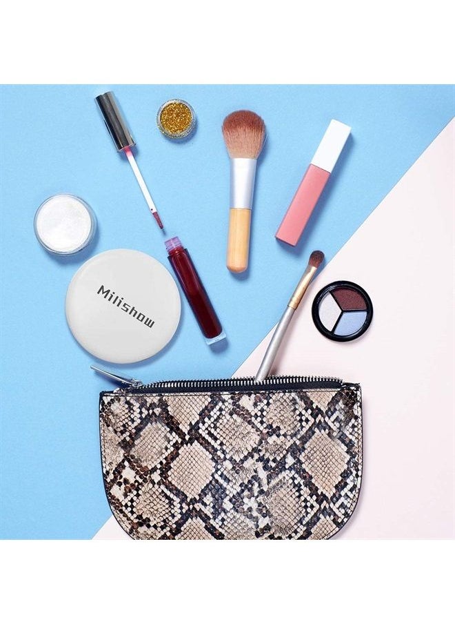 Milishow Compact Mirror with LED Light,1x/10x Magnifying Rechargeable Mirror,3.5in Pocket Mirror, Dimmable Travel Mirror for Purse,Pocket,Handheld 2-Sided Makeup Mirror (White 1Pack) 