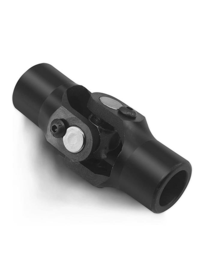 RABROPAR Single Steering Shaft Universal U Joint Coupling 3/4" Round x 3/4" Smooth Round Black, 35° Degree Maximum Working Angle, Total Length 96mm (3-3/4") - Image 1