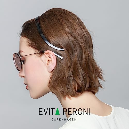 EVITA PERONI Hair Bands - Designed for Eyewear, No Pressure, No Headache, Comfortable Non-Slip Thin Fashion Headbands for Women's Hair - Black - Image 2