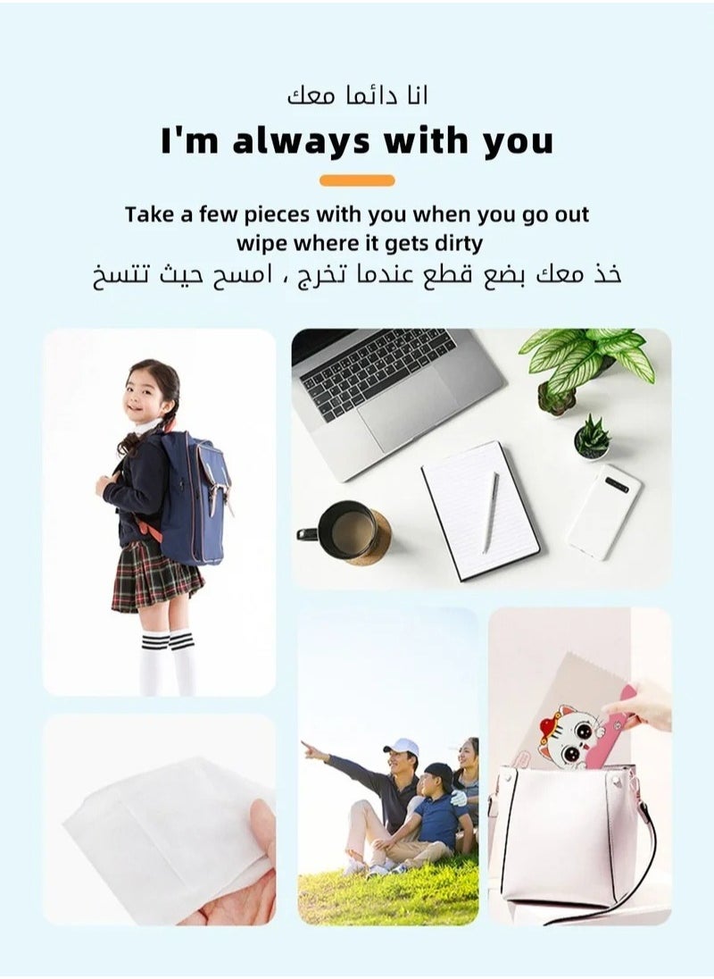 ميكسد مناديل للرضع الطبيعية ، مع حزمة مستقلة ، مناديل المياه المحمولة ، عديم الرائحة والحساسية ، للبشرة الحساسة ، 300 قطعة ( 6 صناديق )  - Image 2