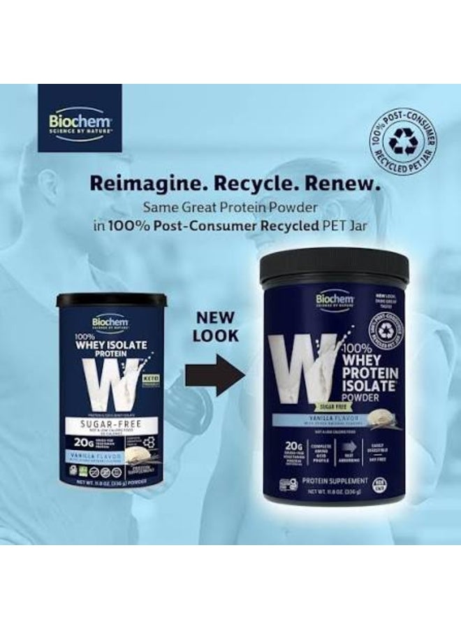 Biochem, 100% Whey Isolate Protein, Sugar Free, Vanilla, 336 g - Image 4