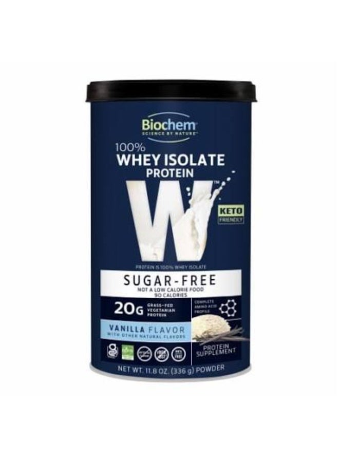 Biochem, 100% Whey Isolate Protein, Sugar Free, Vanilla, 336 g - Image 1