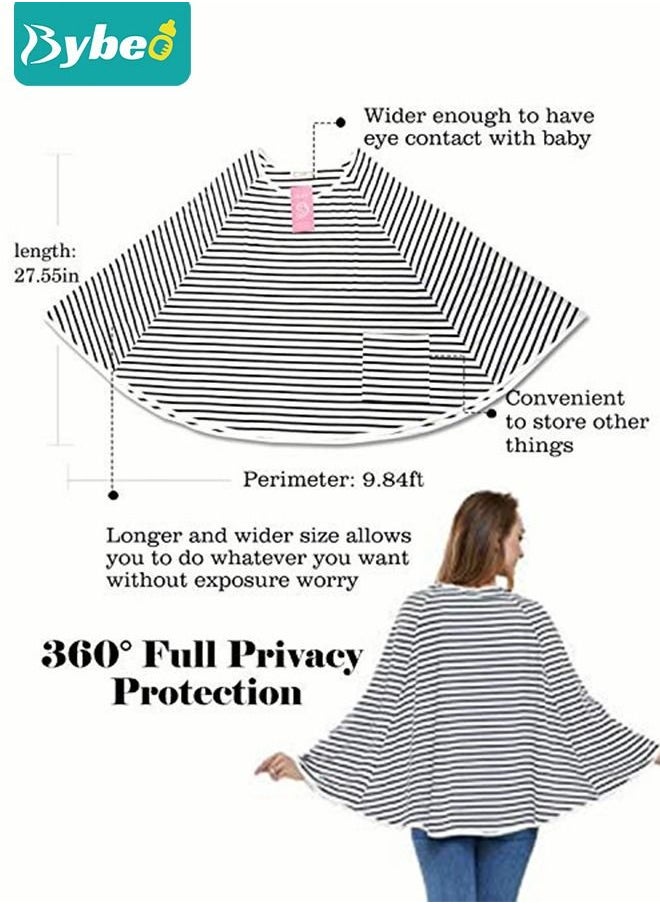 Bybeo Baby Nursing Cover for Breastfeeding - 360 Degree Privacy, 8-in-1 Uses Soft & Breathable Covers Baby Car Seat & Shopping Cart Nursing Poncho, Washer & Dryer Friendly  - Image 3
