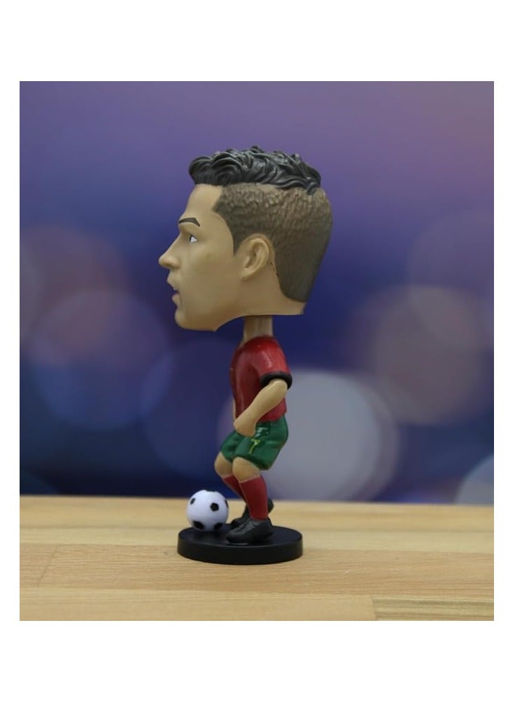 Generic Football Super Hero Bobble Head for Car Dashboard or Desk and Football Stars Jersey Keychain - Image 3