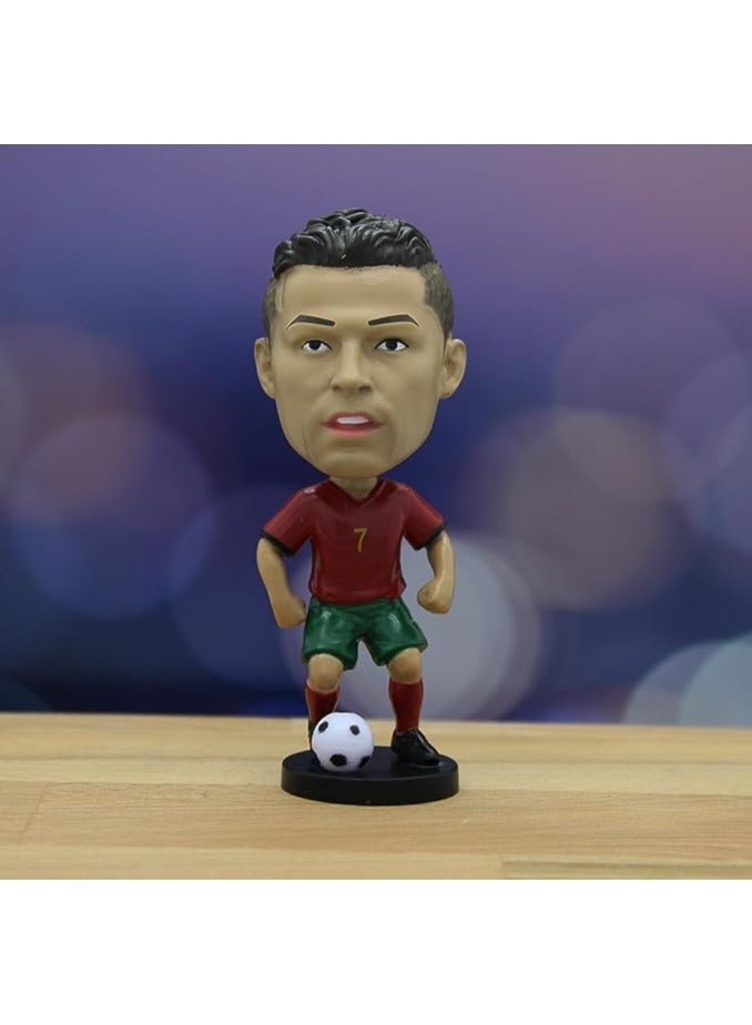 Generic Football Super Hero Bobble Head for Car Dashboard or Desk and Football Stars Jersey Keychain - Image 2