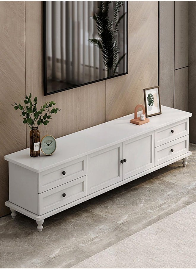 JCB CHIC حامل تلفزيون، طاولة تلفزيون حديثة، وحدة تلفزيون مفتوحة، خزانة تلفزيون مفتوحة مع أرفف تخزين، مكتب تلفزيون متعدد الوظائف لمركز الترفيه، وسائط الألعاب، غرفة المعيشة المنزلية  - Image 1
