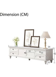 JCB CHIC Television Stand, Modern TV Table, TV Bench TV Unit Open TV Cabinet with Storage Shelves Multifunctional TV Desk for Entertainment Center Gaming Media Home Living Room  - Image 2
