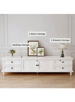 JCB CHIC Television Stand, Modern TV Table, TV Bench TV Unit Open TV Cabinet with Storage Shelves Multifunctional TV Desk for Entertainment Center Gaming Media Home Living Room  - Image 3