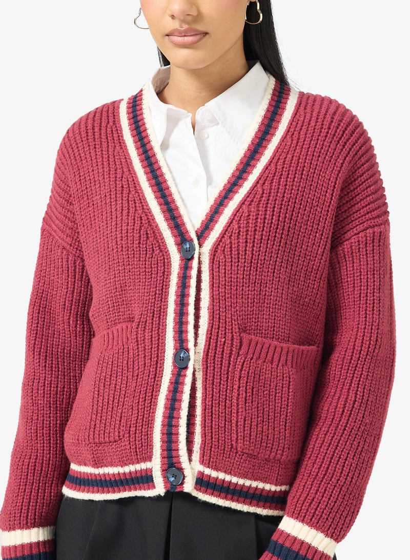 جينجر كارديجان بأسلوب الكلية محبوك بالكابل - Image 3