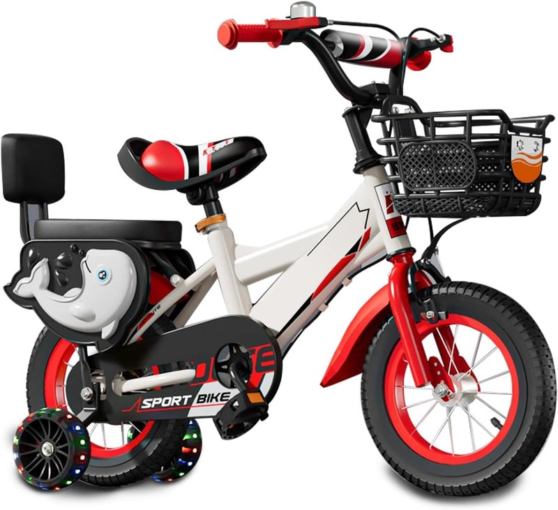 Rovyfota Freestyle Kids Bike 14 Inch Bicycle, Training Wheels or Kickstand Available, for Boys Girls Ages 3+ Years, Adjustable Seat and Removable Pedal, Ride-on Toys for Infant - Image 1