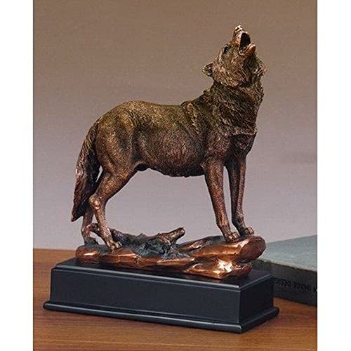 Treasure of Nature Treasure of Nature Howling Wolf Statue with Bronze Finish 