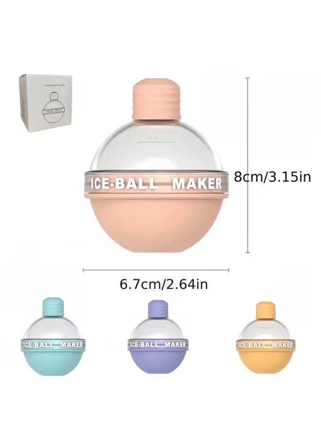 Goolsky 4pcs Ice Ball Maker with Color Box, Large Round Ice Mold for Whiskey, 6.35 cm Sphere Ice Mold for Cold Drink Enthusiast, Release Ice Cube Tray for Parties, Restaurants, Bars, Set of 4 Round Makers with Lids for Cocktails, Bourbon, and Drinks - Image 5