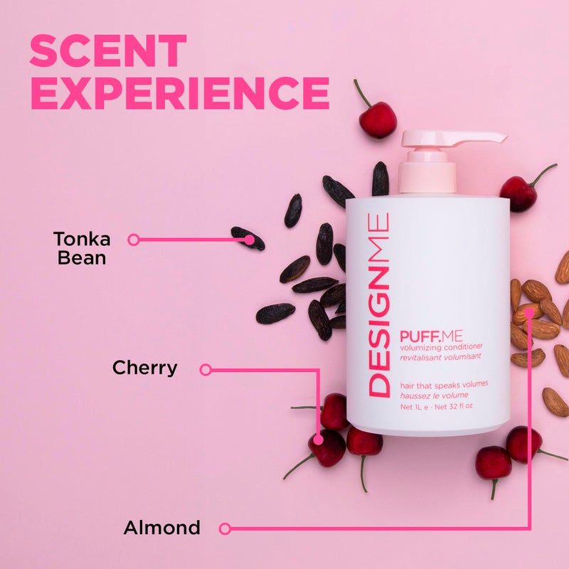Design.Me PUFF.ME Volumizing Shampoo | Adds Body, Bounce & Volume for Fuller, Thicker Hair| For Fine & Medium Hair | Boosts Shine | Color-Safe, Lightweight Formula | Vegan, Paraben & Sulfate Free - Image 3