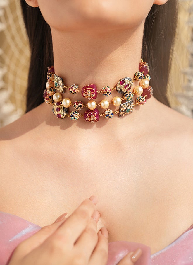 Binnis Wardrobe Gold-Plated Beaded Necklace - Image 3