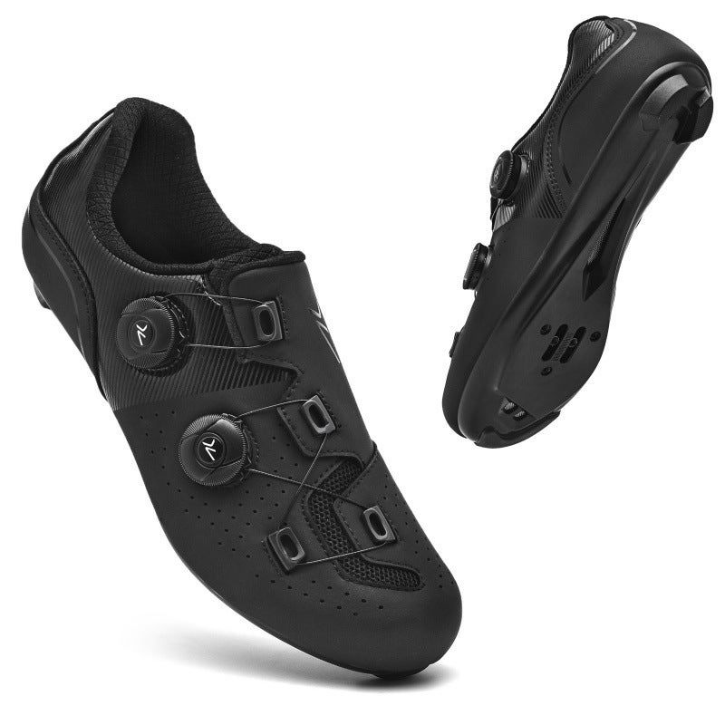 Generic 2025 Spring New Road Bike Lock Shoes Set Hard Sole Breathable Mountain Bike Shoes Lockless Cycling Shoes for Men and Women Black road shoes 