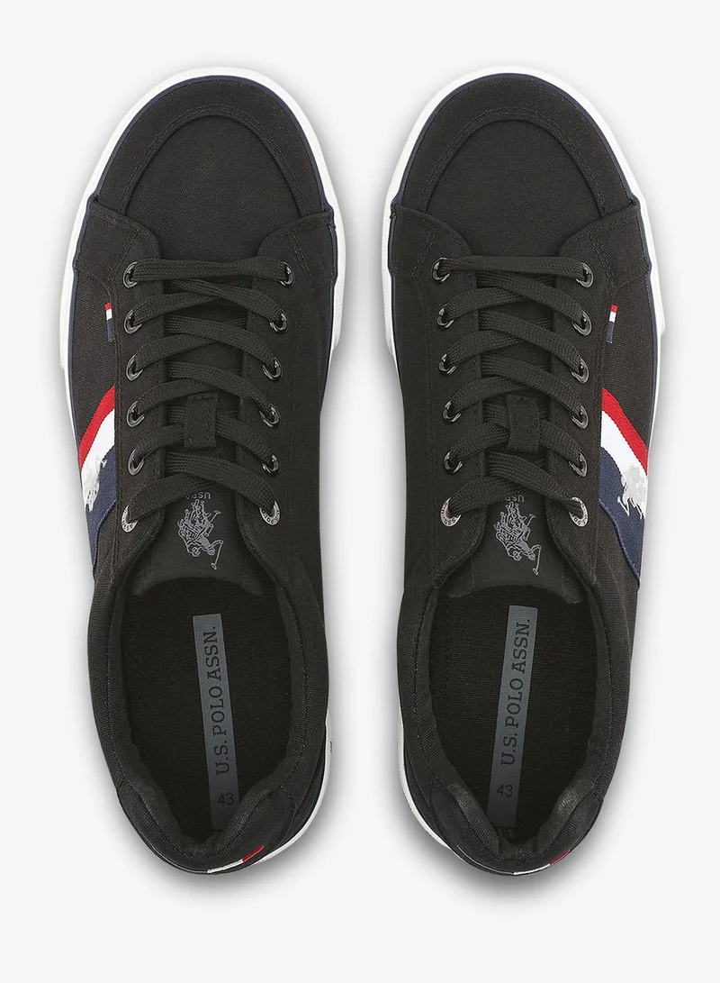 U.S. Polo Assn. black Men's Black Sneakers - Elegant Design,Comfortable Casual Shoes for Everyday Wear for Men | Best Price UAE