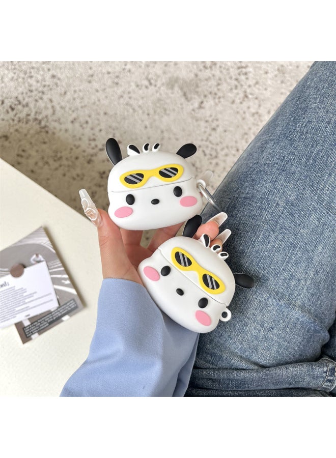 Loquat For Oppo Enco Air4i Headphone Case Cartoon Silicone Soft Case Free3/air4pro Bluetooth Protective Case-Color:Silicone Soft Shell-white Wolfdog-Model:OPPO Free3 (protective Sleeve) - Image 3