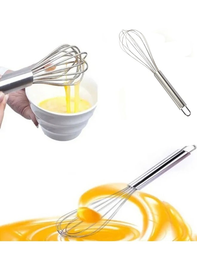 Professional 12-Inch Stainless Steel Balloon Whisk – Premium Wire Whisk for Mixing, Whipping, Beating & Blending – Ergonomic Lightweight Handle, Rust-Resistant, Durable - Image 1