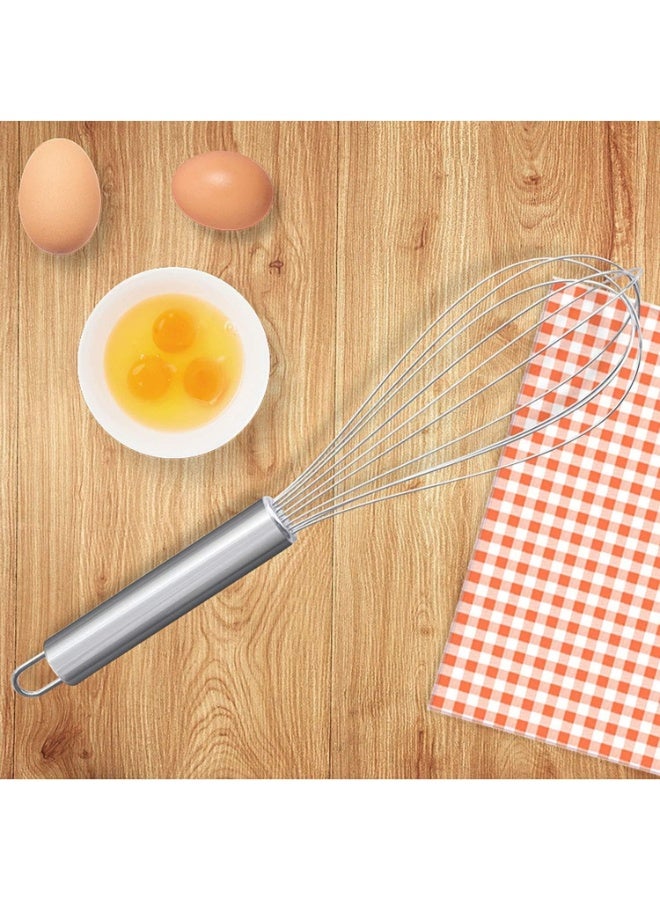Professional 12-Inch Stainless Steel Balloon Whisk – Premium Wire Whisk for Mixing, Whipping, Beating & Blending – Ergonomic Lightweight Handle, Rust-Resistant, Durable - Image 3