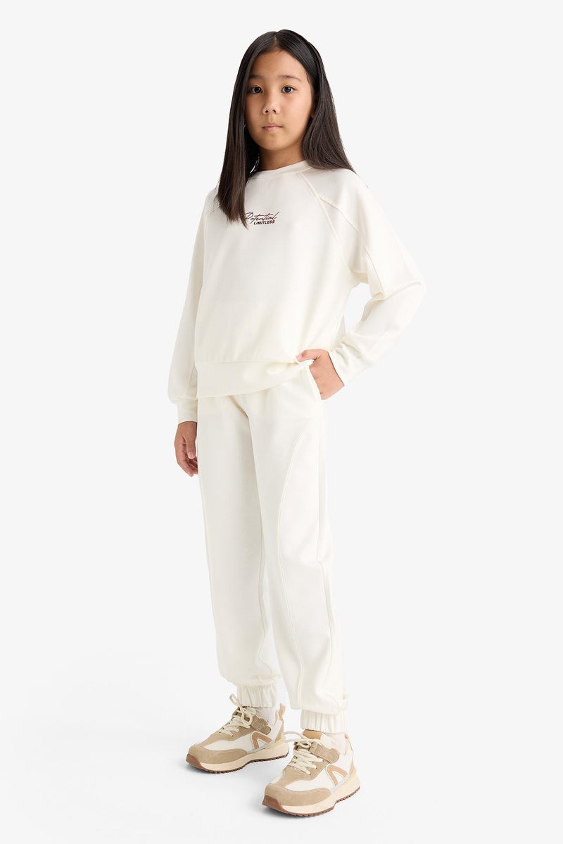 DeFacto Beige Girl Girl Elastic Waist Jogger Sweatpants Casual - Image 2
