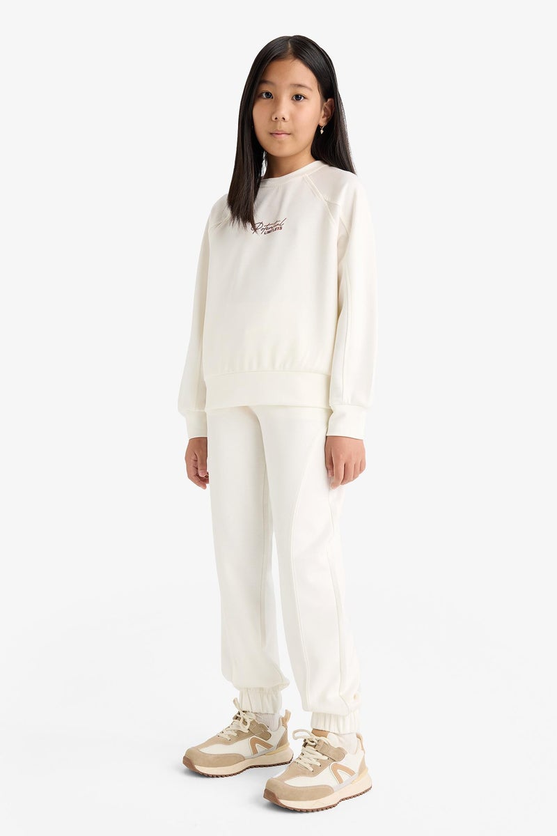 DeFacto Beige Girl Girl Elastic Waist Jogger Sweatpants Casual - Image 3